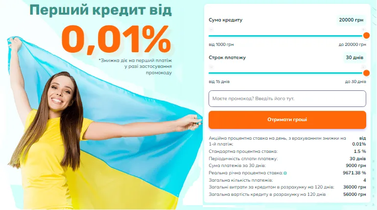 Переваги кредиту від Starfin